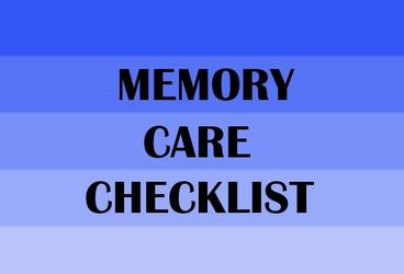 Memory Care Checklist